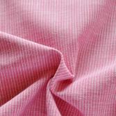 Bio-Baumwollstoff Webstreifen rosa/wei