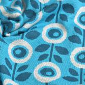 Bio-Jacquard Daisies trkis
