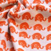 Bio-Jacquard Elefanten orange