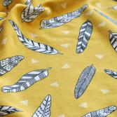 Bio-Jersey Inky Feathers Mustard