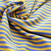 Bio-Jersey Streifen sonnengelb/rauchblau