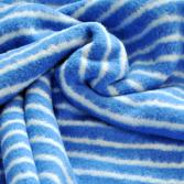Bio-Plsch kurzflor Streifen blau