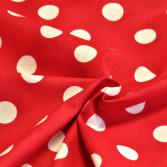 Bio Popeline Polka Dots rot/wei
