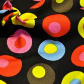 Bio-Stoff Dot in dot schwarz
