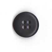 Steinnuss Knopf schwarz 15 mm